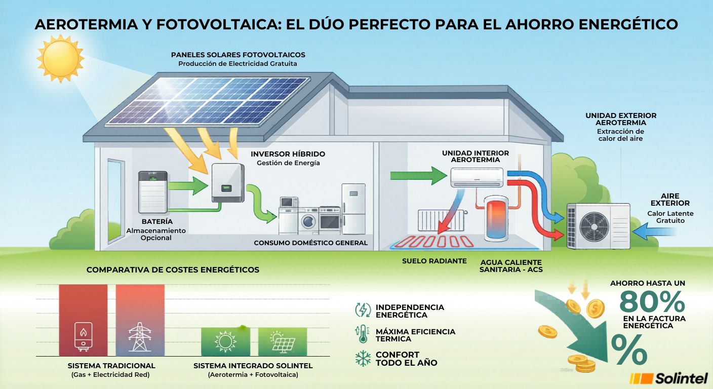 Aerotermia y fotovoltaica solintel